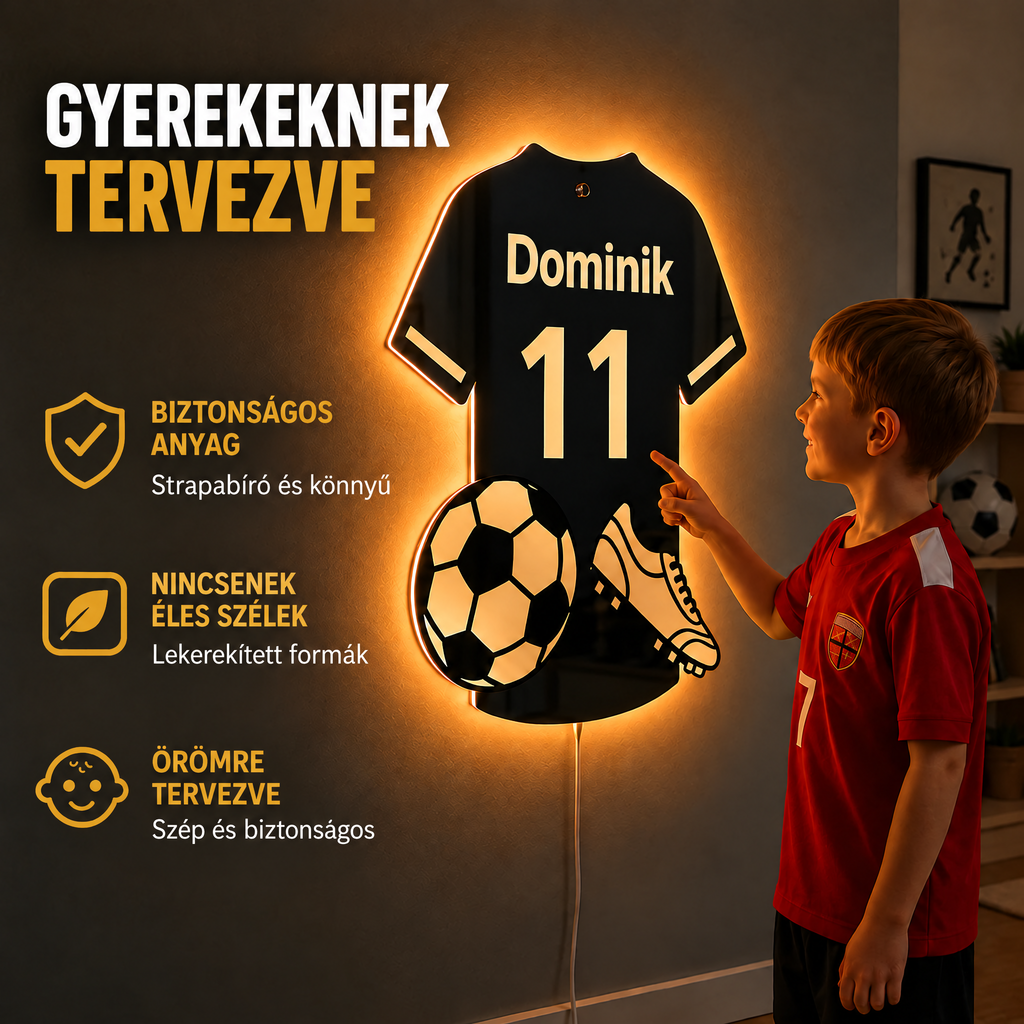 Gyerekeknek tervezve – biztonságos LED tükör